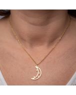 Collier lune étoilée