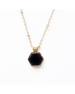 Collier polygone noir